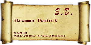 Strommer Dominik névjegykártya