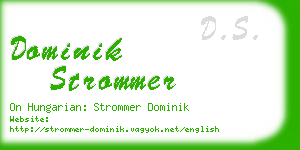 dominik strommer business card